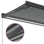 vidaXL Auvent rétractable anthracite/blanc 3x2 5 m tissu et aluminium