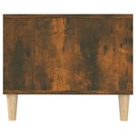 vidaXL Table basse chêne fumé 102x50x40 cm bois d'ingénierie