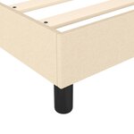vidaXL Sommier à lattes de lit avec matelas Crème 160x200 cm Tissu