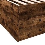 vidaXL Lit de jour avec tiroirs chêne fumé 90x190 cm bois d'ingénierie