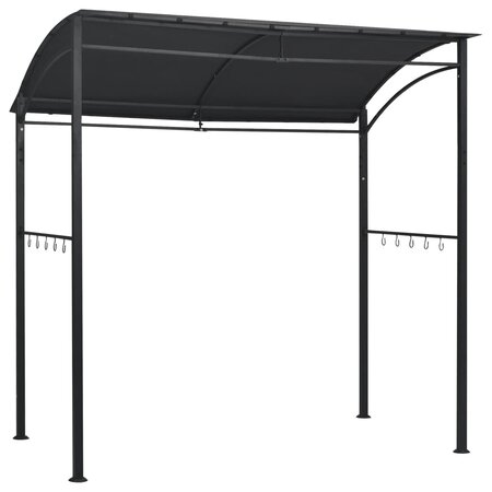 vidaXL Belvédère de barbecue 215x150x220 cm Anthracite Acier