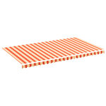 vidaXL Tissu de remplacement pour auvent Jaune et orange 6x3 5 m