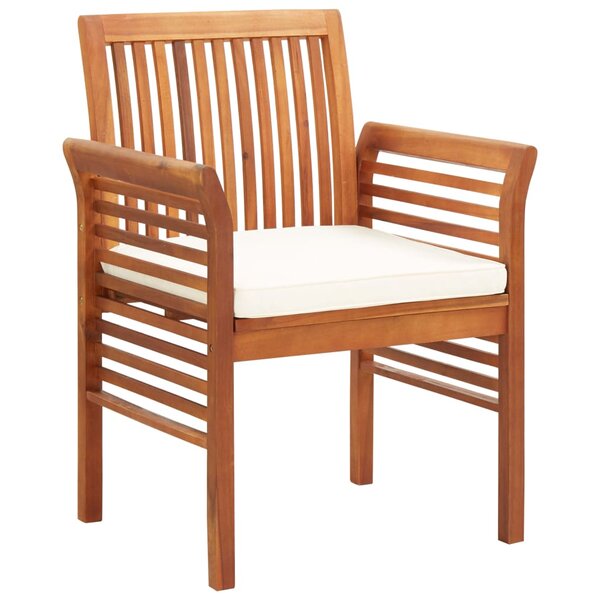 vidaXL Chaise de jardin avec coussin Bois d'acacia massif