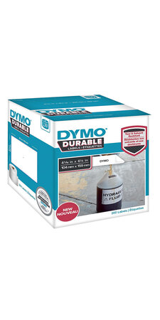 DYMO LabelWriter Boite de 1 rouleaux de 200 étiquettes resistantes extra-large expédition, 104mm x 159mm