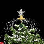 vidaXL Arbre de Noël neigeux avec base de parapluie Vert 75 cm