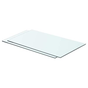 vidaXL Panneaux d'étagère 2 Pièces Verre Transparent 60 x 30 cm