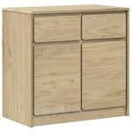 vidaXL Buffet SAUDA chêne 80x43x75 5 cm bois massif de pin