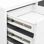 vidaXL Armoire de bureau Blanc 90x40x102 cm Acier