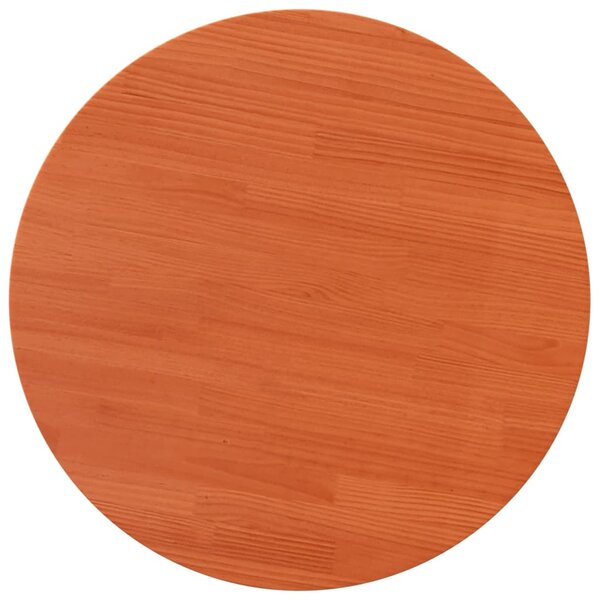 vidaXL Dessus de table rond cire marron Ø90x2 5 cm bois de pin massif