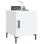 vidaXL Tables de chevet 2 Pièces blanc 40x40x50 cm bois d’ingénierie
