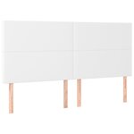 vidaXL Sommier à lattes de lit avec matelas Blanc 160x200cm Similicuir