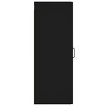 vidaXL Armoire murale suspendue Noir 34 5x34x90 cm Bois d'ingénierie