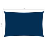 vidaXL Voile de parasol Tissu Oxford rectangulaire 2 5x5 m Bleu