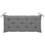 vidaXL Banc de jardin 2 places avec coussin 120 cm Bois d'eucalyptus