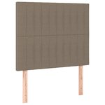 vidaXL Sommier à lattes de lit avec matelas Taupe 90x190 cm Tissu
