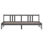 vidaXL Cadre de lit Gris Bois massif 200x200 cm