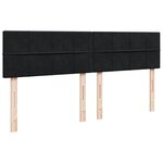 vidaXL Sommier à lattes de lit et matelas Noir 200x200 cm Velours