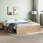 vidaXL Cadre de lit chêne sonoma 140x190 cm