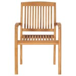 vidaXL Chaises de jardin lot de 2 avec coussins bleu royal Teck massif