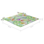 vidaXL Coussins de chaise jardin lot de 4 motif de feuilles 50x50x3 cm