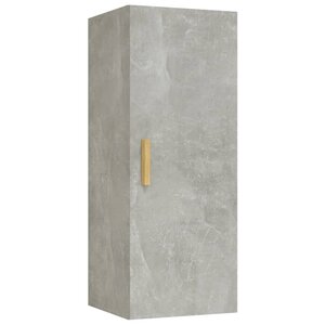 vidaXL Armoire murale Gris béton 34 5x34x90 cm Bois d'ingénierie