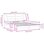 vidaXL Cadre de lit sans matelas cappuccino 180x200 cm similicuir