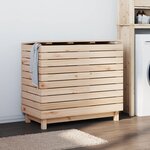 vidaXL Panier à linge 88 5x44x76 cm bois massif de pin