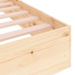 vidaXL Cadre de lit bois massif 75x190 cm petit simple