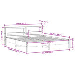 vidaXL Cadre de lit sans matelas blanc 200x200 cm bois massif de pin