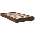 vidaXL Cadre de lit sans matelas chêne marron 90x190cm bois ingénierie