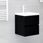 vidaXL Armoire d'évier Noir 41x38 5x45 cm Aggloméré