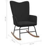 vidaXL Chaise à bascule Noir Velours