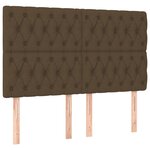 vidaXL Sommier à lattes de lit avec matelas Marron foncé 160x200 cm