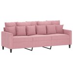vidaXL Ensemble de canapés 2 Pièces avec coussins Rose Velours