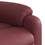 vidaXL Fauteuil inclinable électrique Rouge bordeaux Similicuir