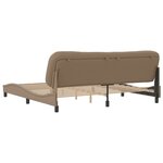 vidaXL Cadre de lit sans matelas cappuccino 200x200 cm similicuir