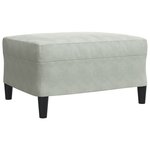 vidaXL Ensemble de canapés 3 Pièces avec coussins Gris clair Velours