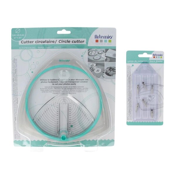 Cutter circulaire Ø 2 4 à 15 3 cm + 6 lames de rechange