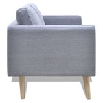 vidaXL Canapé à 2 places tissu gris clair