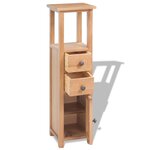 vidaXL Étagère d’angle 26x26x94 cm Bois de chêne massif
