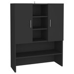 vidaXL Meuble pour machine à laver Noir