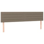vidaXL Sommier à lattes de lit matelas et LED taupe 120x190 cm tissu
