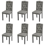 vidaXL Chaises à manger lot de 6 gris tissu