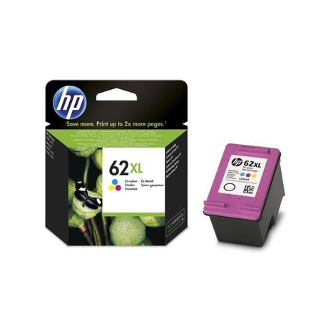 Hp 62xl cartouche d'encre trois couleurs grande capacité authentique pour hp envy 5540/5640/7640 (c2p07ae)