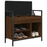 vidaXL Banc à chaussures chêne marron 65 5x32x57 5cm bois d'ingénierie