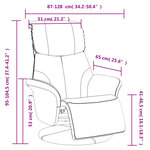 vidaXL Fauteuil inclinable avec repose-pieds noir similicuir