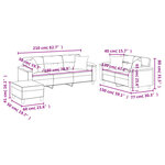 vidaXL Ensemble de canapés 3 Pièces coussins Gris clair Tissu microfibre