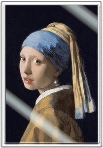 Monnaie GIRL WITH A PEARL EARRING Feuille Argent 1 Cedi Ghana 2026 (PRÉCOMMANDE)