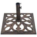 vidaXL Socle de parasol Bronze 12 kg 49 cm Fonte