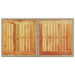 vidaXL Table de jardin beige 100x55x73cm résine tressée et bois acacia